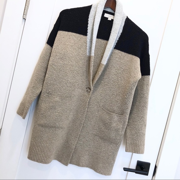 Loft Italian Yarn Perfect Neutral Long Cardigan XS - Picture 3 of 6